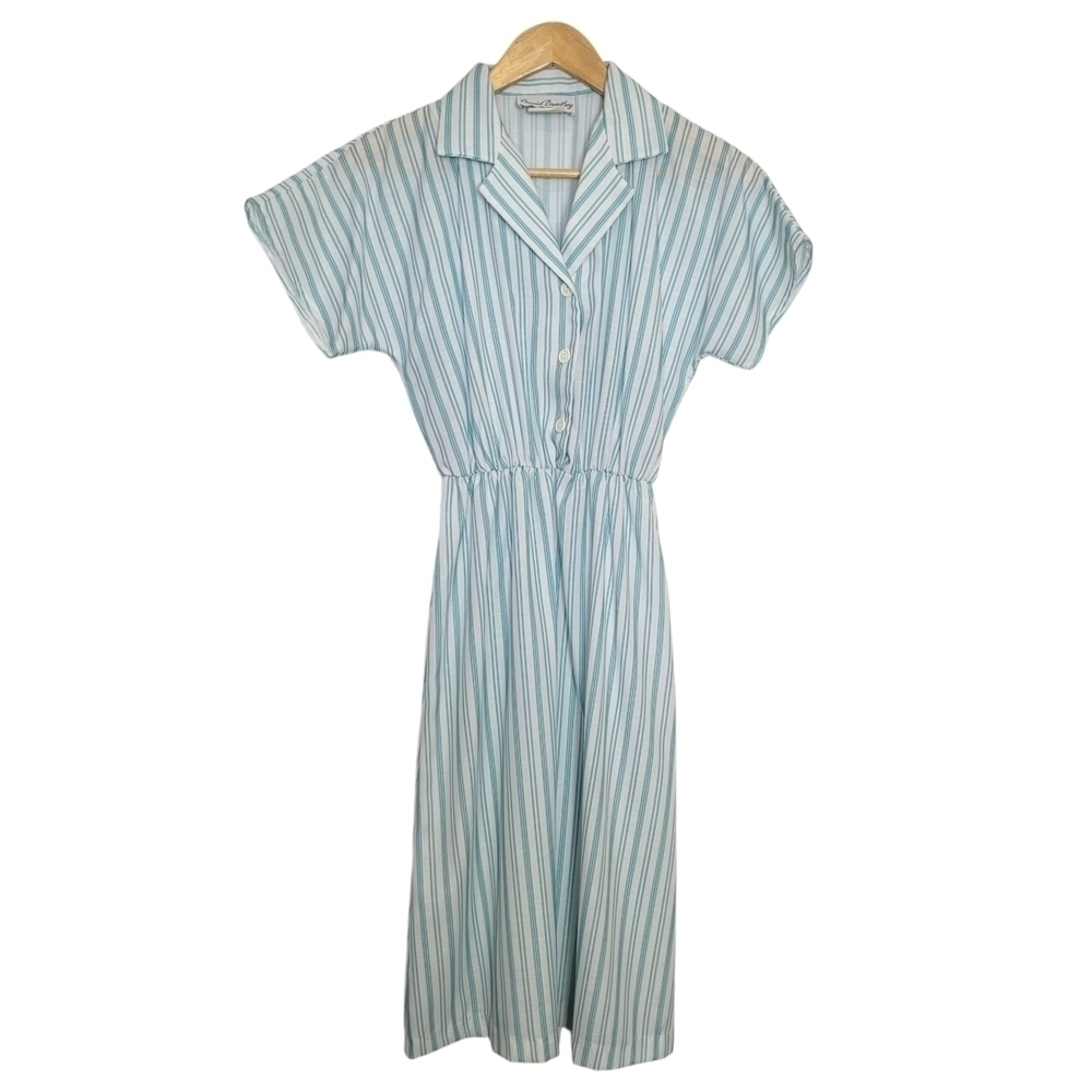 Striped Blue Shirt Dress